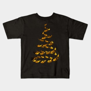 Butterfly Christmas Tree Kids T-Shirt